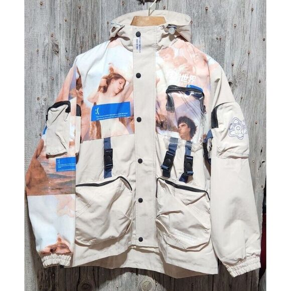 HFNF Disintegration jacket Waterproof cargo Windbreaker street/tech wear L NEW‎